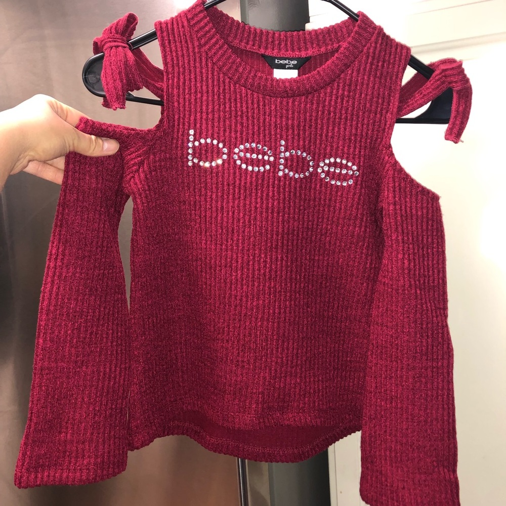 BEAUTIFUL BURGUNDY BEBE GIRLS TOP😍❤️